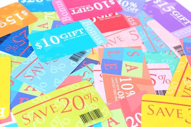 A close-up of different types of coupons, both paper and digital, showcasing various discounts and promotional offers for school supplies. A hand is shown clipping or organizing the coupons, emphasizing the act of couponing.