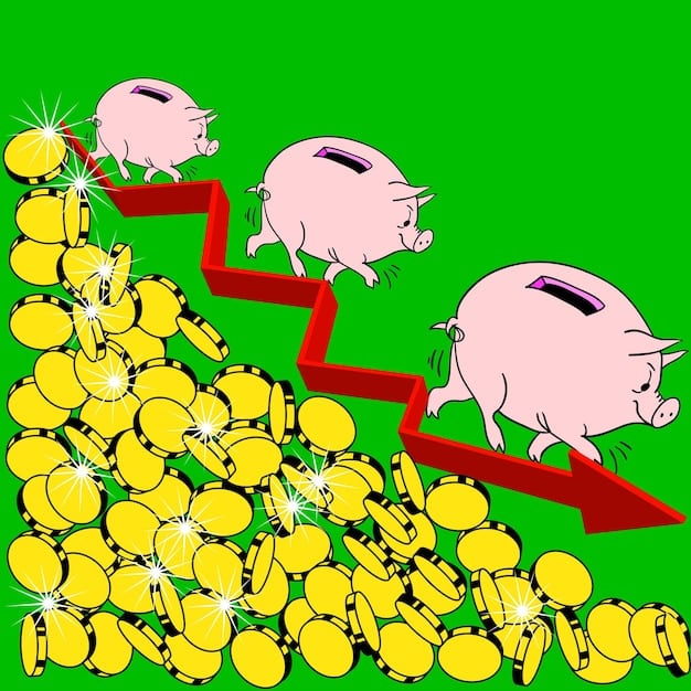 A graphic depicting a piggy bank with coins being inserted and mathematical symbols representing tax savings swirling around it, visually symbolizing the benefits of the Saver's Credit.