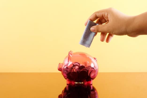 A close-up shot of a hand inserting coins into a piggy bank, with a blurred background showing a calendar and retirement plan documents, symbolizing increased retirement savings achieved through enhanced contribution limits.