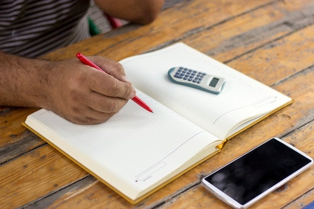 A close-up of a hand holding a pencil and filling out a tax form, with a calculator and educational books in the background, symbolizing the financial aspects of education.