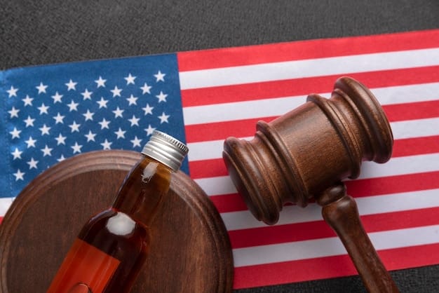 A gavel hitting a sound block with an American flag background, symbolizing legal regulations and enforcement related to consumer credit protection under the FCRA.