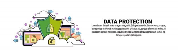 A simplified flowchart showing data flowing from student to school, then to secure cloud storage, with a padlock icon, illustrating data protection protocols.