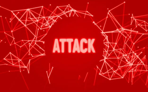 A stylized representation of a global cyber network under attack, with red lines indicating malicious activity intersecting with critical infrastructure icons (power plants, data centers, financial symbols). The image should evoke a sense of digital threat and vulnerability.