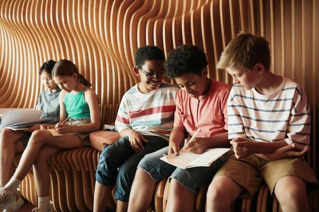 A group of high school students participating in a peer support program, sitting in a circle and listening attentively to one another. The atmosphere is supportive and understanding, reflecting the importance of mental health programs as part of 