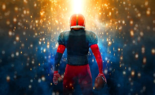 A close-up, action-filled shot of a star baseball player hitting a home run, with the crowd visible and excited in the background, symbolizing the impact of star power.