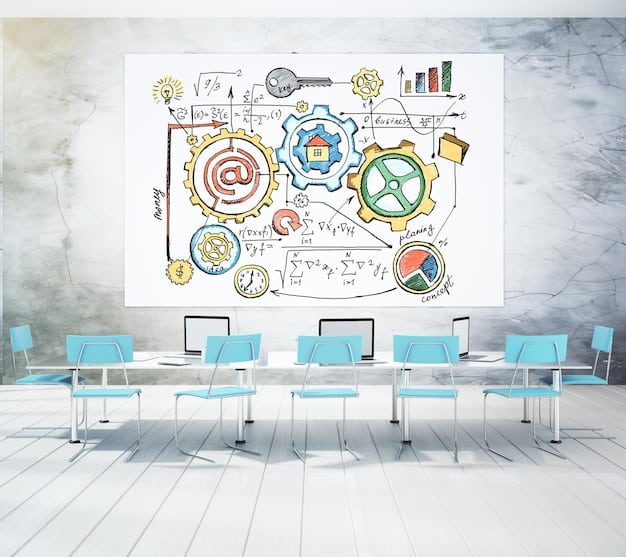 A whiteboard with different conference logos and possible realignment scenarios drawn with arrows, showing movement between conferences. The focus is on strategic advantage.