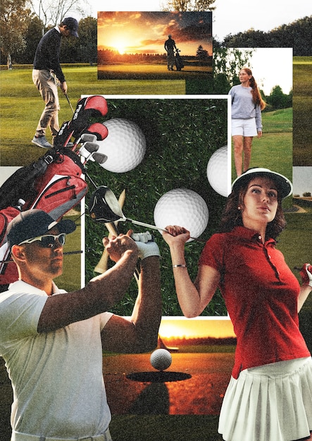 A split image showing a PGA Tour event on one side and a LIV Golf event on the other, highlighting the different atmospheres – one emphasizing tradition and the other, a more modern, entertainment-focused approach. This visually represents PGA Tour vs. LIV Golf: What's the Latest in the Ongoing Battle?
