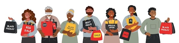 A diverse group of people, each holding a different essential item like groceries, utility bills, and a fuel pump, all looking concerned as data charts with rising lines float around them, illustrating the impact of inflation on daily life.