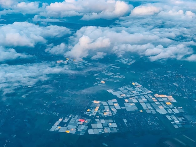 A detailed image showing a satellite view of a bustling North Korean port, with cargo ships being loaded and unloaded, subtly indicating points of potential economic activity and, by extension, vulnerability to sanctions. The image should convey economic pressure.