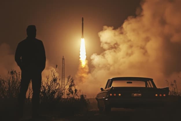A detailed image of a HIMARS (High Mobility Artillery Rocket System) in action, firing rockets at night, with a clear focus on the launch mechanism and surrounding smoke, against a distant cityscape.