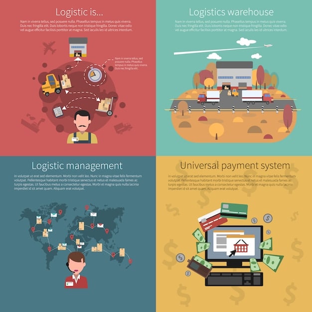A detailed infographic illustrating broken supply chains, with various goods flowing through customs checkpoints and tariffs, demonstrating the logistical challenges posed by Brexit for international businesses.