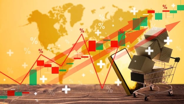 A graph illustrating the fluctuation of import tariffs on consumer goods over the past five years in the United States. The graph highlights the impact of different trade agreements on tariff rates, with annotations pointing out key events and agreements that led to significant changes. How Will the Updated US Trade Agreements in 2025 Impact American Consumers' Wallets?