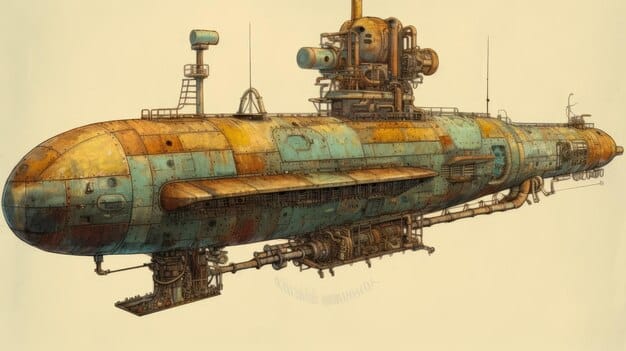 A detailed illustration of the US nuclear triad, showcasing a land-based ICBM, a submarine-launched ballistic missile, and a strategic bomber. The illustration emphasizes the diverse delivery systems and redundancy of the US nuclear arsenal, highlighting the robustness of the US Policy on Nuclear Weapons: Examining the Country's Stance on Disarmament and Deterrence.