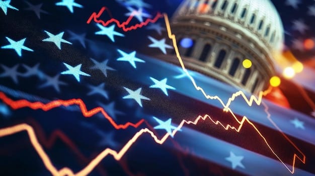 A detailed financial chart showing rising inflation rates overlaying a silhouette of the US Capitol, symbolizing economic challenges.